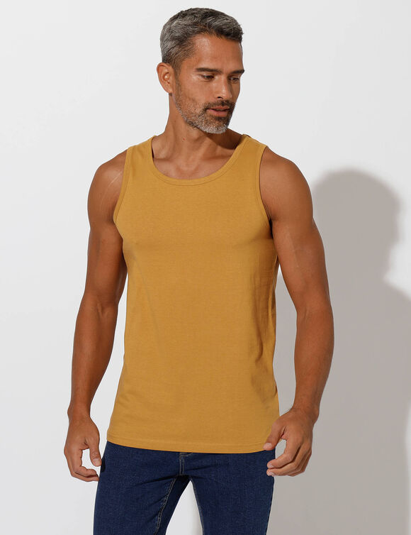 Débardeur uni col rond - lot de 3  (orange + vert + jaune)
