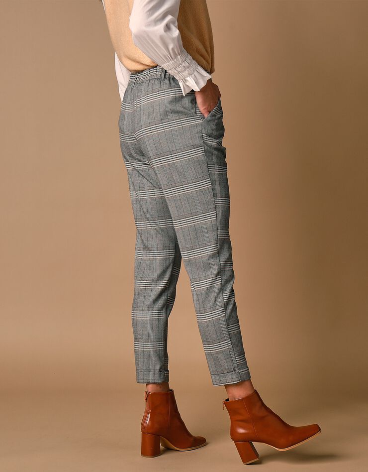Pantalon 7/8ème imprimé carreaux (beige / vert) Pantalon 7/8ème imprimé carreaux (beige / vert)