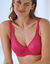 Soutien-gorge coton dentelle uni Coria - avec armatures (rose fuchsia)