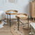 Tables gigognes avec plateaux amovibles - lot de 2 (naturel)