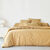 Linge de lit Lou imprim&eacute; carreaux - coton (miel)