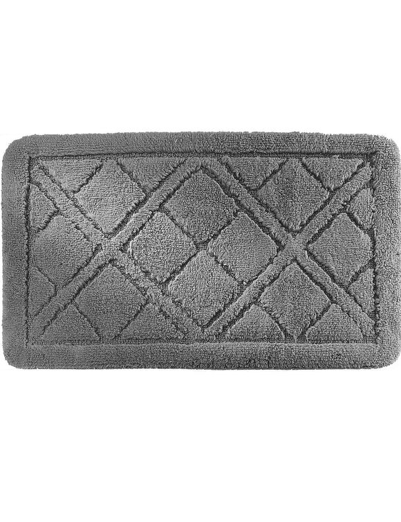 Tapis de bain losanges (gris)