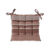 Galette de chaise carr&eacute;e ray&eacute;e - lot de 2 (chocolat)