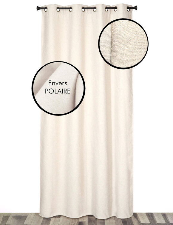 Rideau thermique bouclette (&eacute;cru)