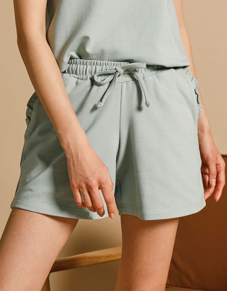 Short droit molleton stretch (vert amande) Short droit molleton stretch (vert amande)