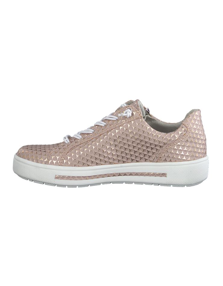 Baskets basses à lacets imprimé 3D - grande largeur (rose)