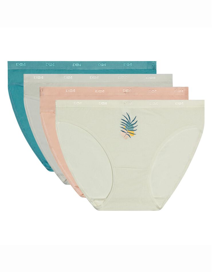 Slip "Les Pockets" coton stretch imprimé "tropiques" Lot de 3 +1 GRATUIT(1) (pastel) Slip "Les Pockets" coton stretch imprimé "tropiques" Lot de 3 +1 GRATUIT(1) (pastel)