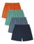 Caleçon flottant ouvert uni - lot de 4 (orange + bleu + vert)