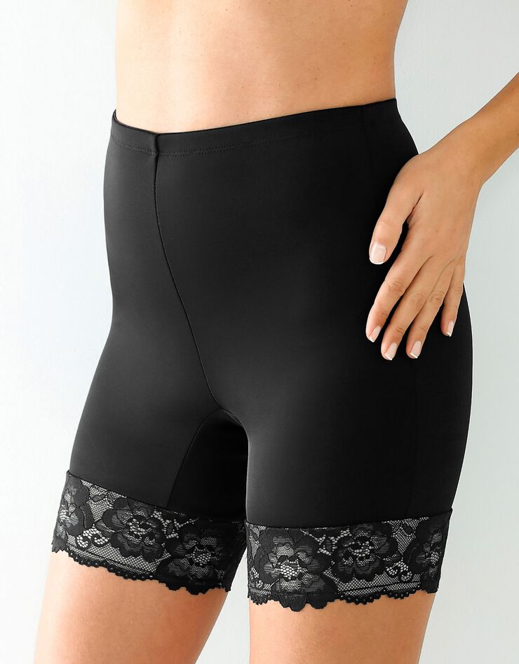 Panty microfibre et dentelle - sculptant (noir) Panty microfibre et dentelle - sculptant (noir)
