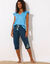 Haut de pyjama manches courtes uni (bleu)