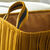 Paniers de rangement en velours plissé - lot de 2 (beige/ocre)