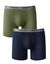 Boxer long coupe short - lot de 2 (marine + tilleul)