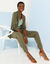 Veste blazer, maille milano (kaki)