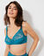 Soutien-gorge brodé microfibre sans armatures Sienne - lot de 2 (émeraude + blanc)