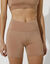 Short de sport "remontes fesses" en microfibre (marron glacé)