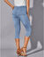 Corsaire fuselé ultra stretch, maille effet jean (bleached)