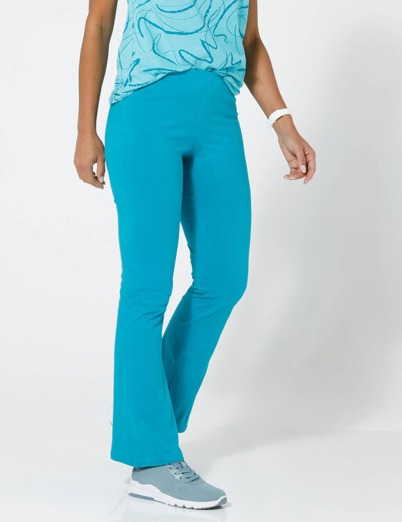 Legging trompette maille jersey (turquoise foncé)