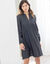 Robe housse évasée, denim léger (black used)