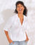 Tunique unie, gaze de coton (blanc)