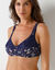 Soutien-gorge coton imprimé cachemire Coria spécial opération du sein - sans armatures (bleu)