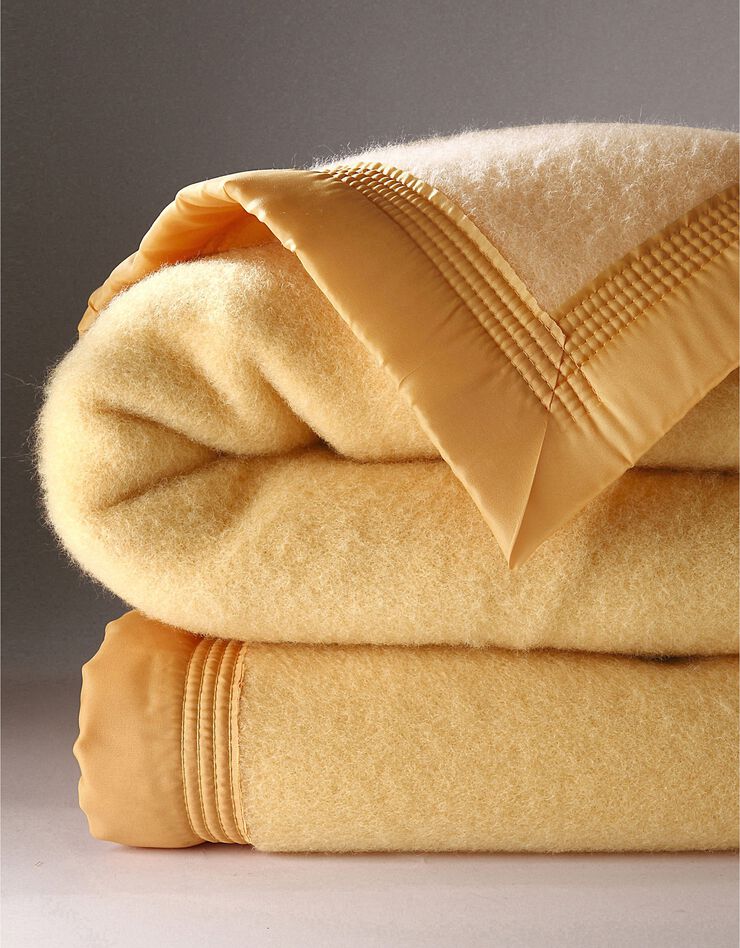 Couverture bicolore laine 730g/m2 Colombine® (miel)