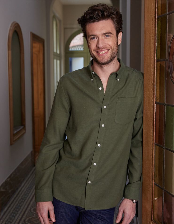Chemise en flanelle légère (vert) Chemise en flanelle légère (vert)