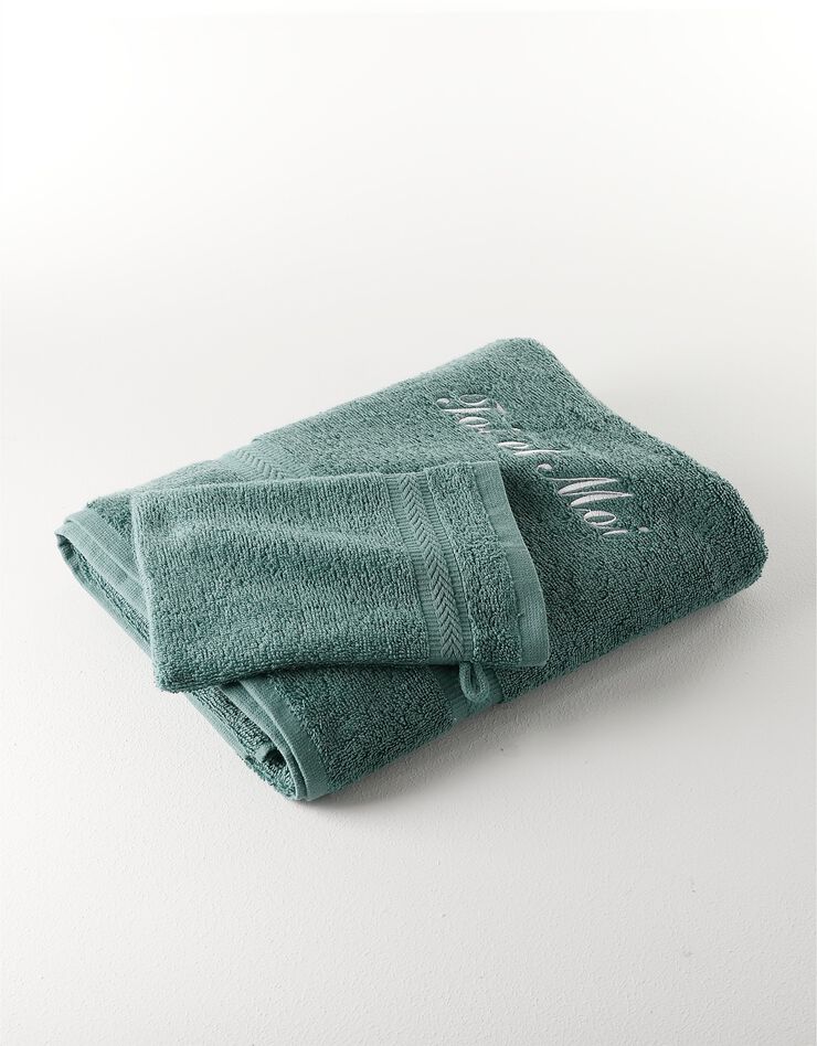 Serviette éponge personnalisable confort moelleux (eucalyptus)