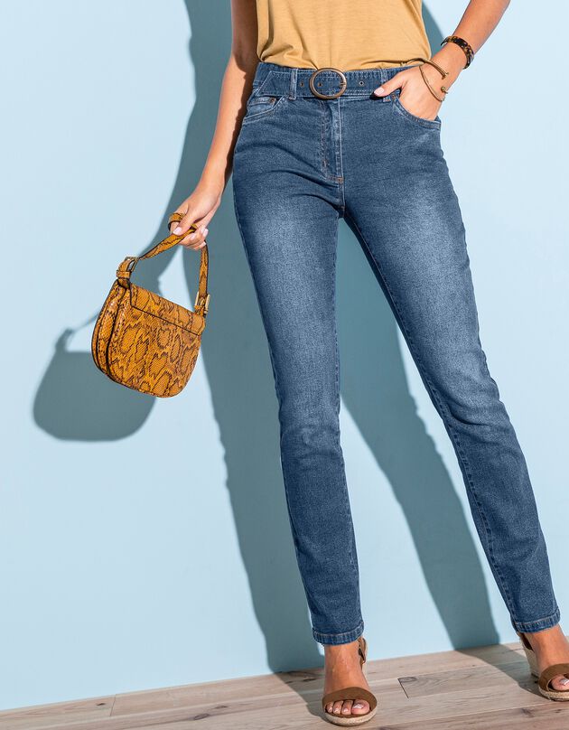 Jean droit stretch spécial petites (stone)