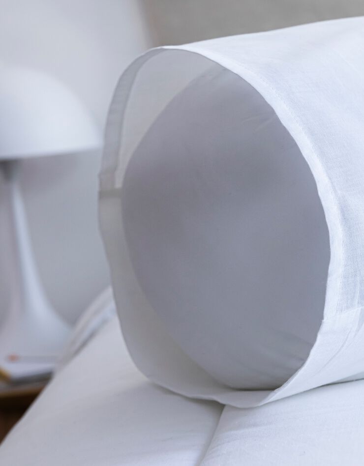 Sous-taie de traversin coton - lot de 2 (blanc)