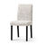 Housse microfibre bi-extensible effet faux uni spéciale chaise (beige)