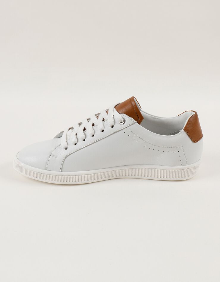 Tennis en cuir bicolore - blanc/caramel (blanc) Tennis en cuir bicolore - blanc/caramel (blanc)