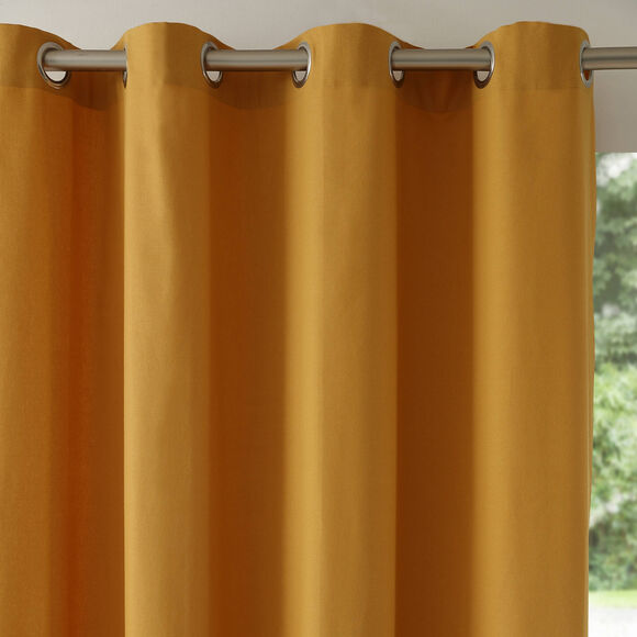 Rideau occultant bachette uni (miel)