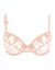 Soutien-gorge emboîtant tulle brodé bicolore « White nights » - avec armatures (pêche)