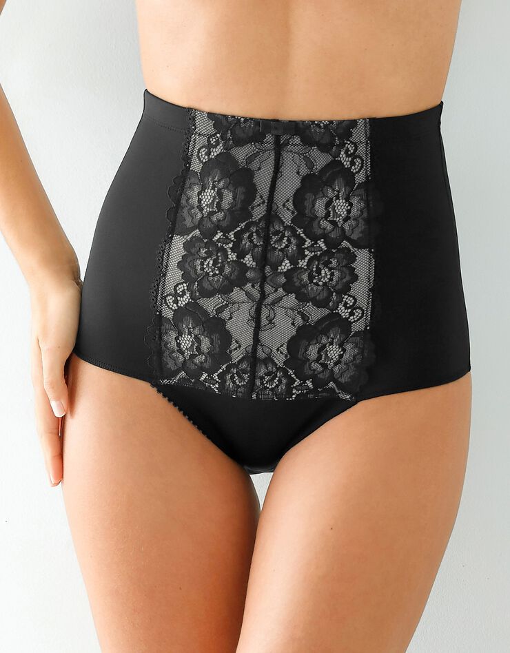 Gaine serre-taille dentelle amincissante (noir) Gaine serre-taille dentelle amincissante (noir)