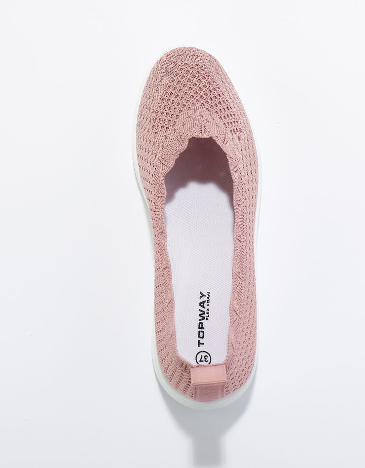 Ballerines mesh respirant semelle blanche (rose) Ballerines mesh respirant semelle blanche (rose)