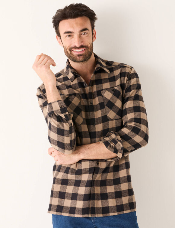Chemise carreaux flanelle - lot de 3 (marron + blanc + rouge)