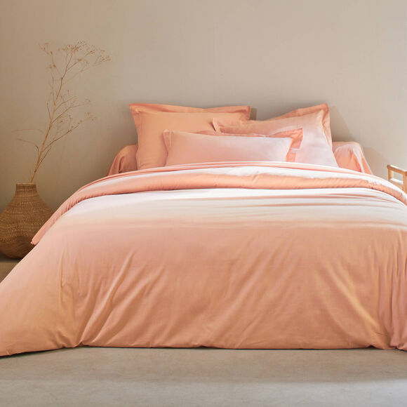 Linge de lit uni coton  (melon)