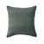 Housse coussin unie coton tissage artisanal - lot de 2 (vert grisé)