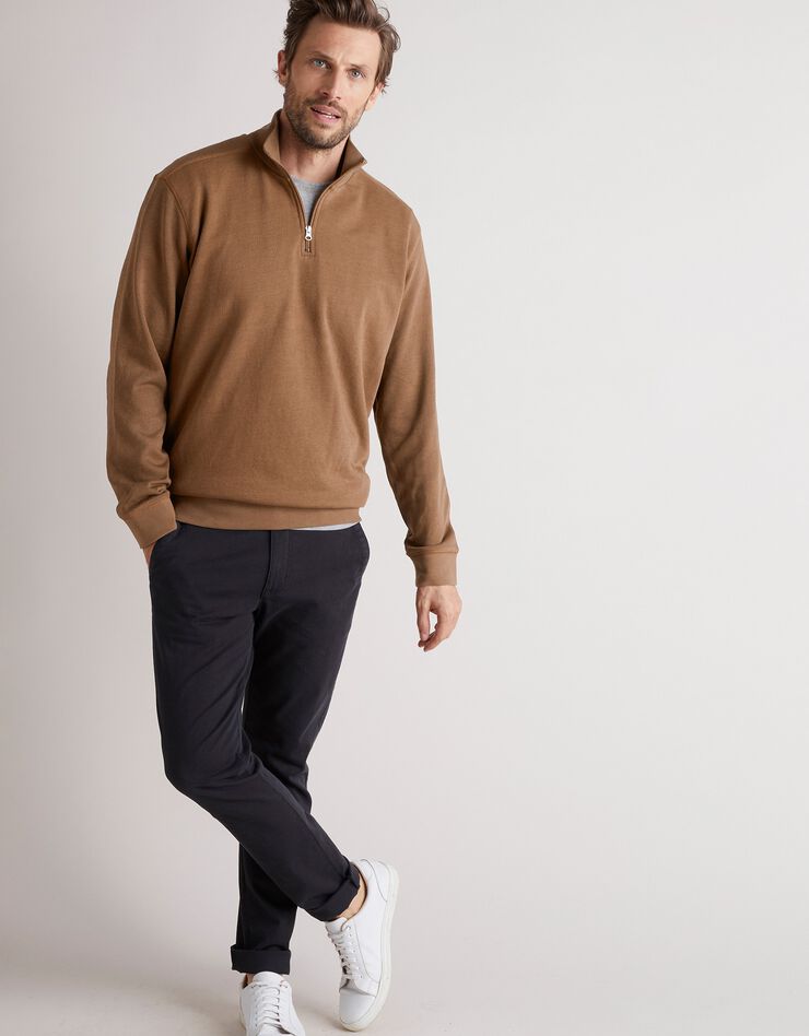 Sweat molleton col camionneur zippé (cuivre) Sweat molleton col camionneur zippé (cuivre)