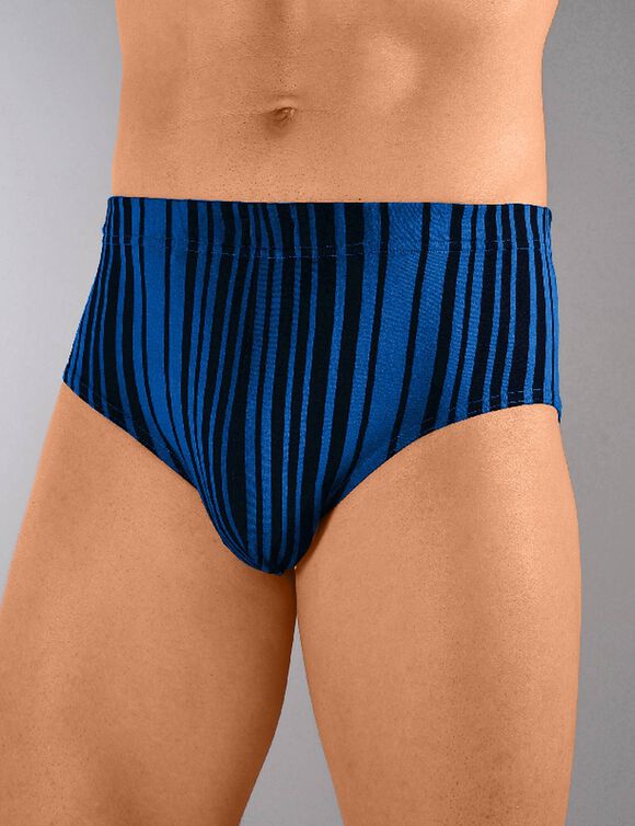 Slip ferm&eacute; taille haute imprim&eacute; - lot de 6  (gris + bleu + vert)