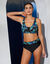 Culotte imprim&eacute;e maxi ligne post-op&eacute;ratoire PALOMBIA  (noir / bleu)