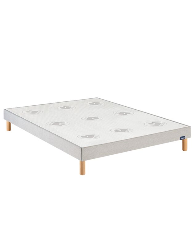 Sommier tapissier lattes confort ferme Bultex (gris perle)