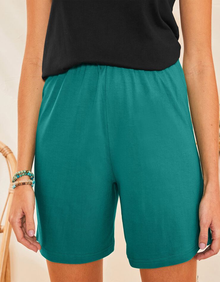 Short effet jupette - lot de 2 (marine / émeraude) Short effet jupette - lot de 2 (marine / émeraude)