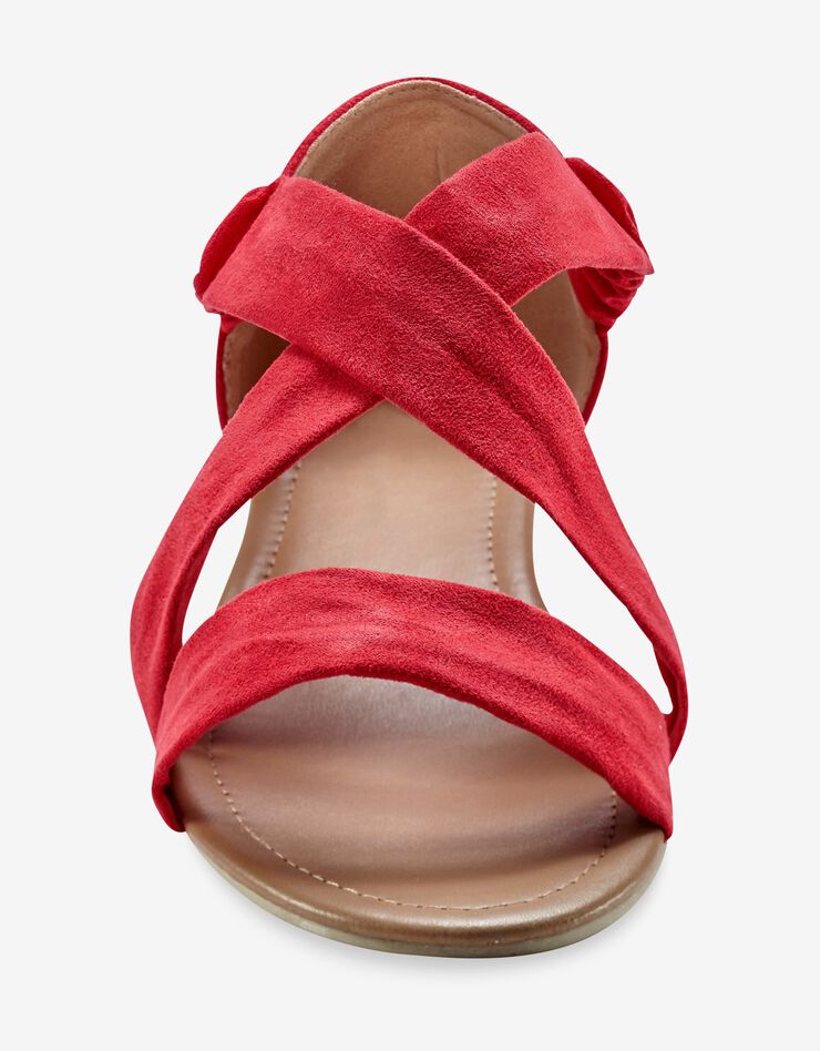 Sandales compensées dessus suédine (rouge) Sandales compensées dessus suédine (rouge)