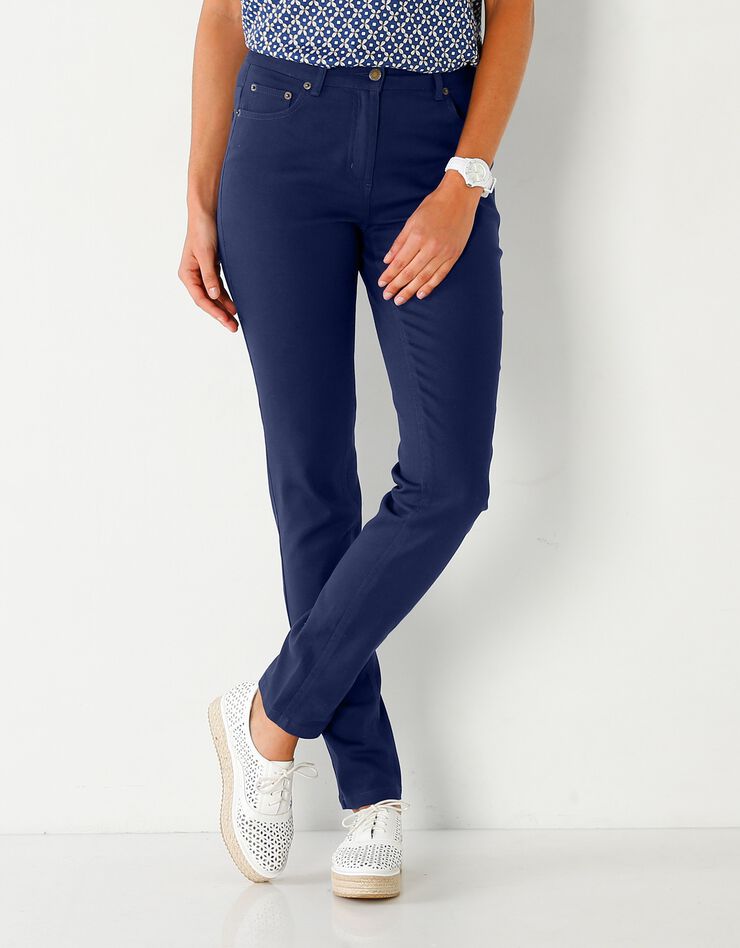 Pantalon coupe fuselée couleur (marine) Pantalon coupe fuselée couleur (marine)