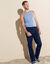 Pantalon toile ceinture élastiquée (marine)