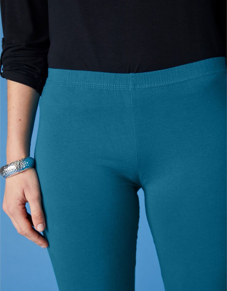 Legging taille élastiquée - lot de 2 (bleu paon + noir) Legging taille élastiquée - lot de 2 (bleu paon + noir)