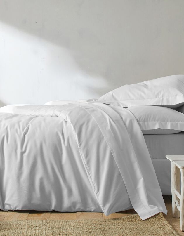 Linge de lit uni - coton bio (blanc)