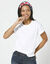 T-shirt boîte manches coudes (blanc)