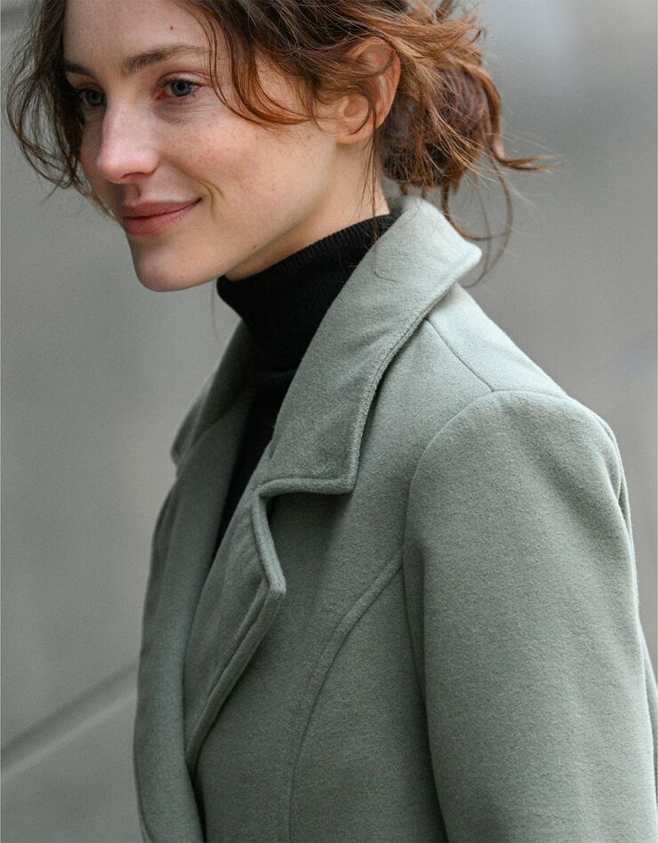 Manteau caban drap de laine (bronze) Manteau caban drap de laine (bronze)